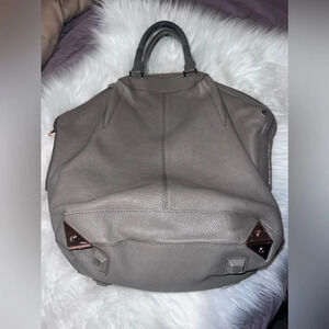 Alexander Wang Gray Pebbled Leather Shoulder Bag